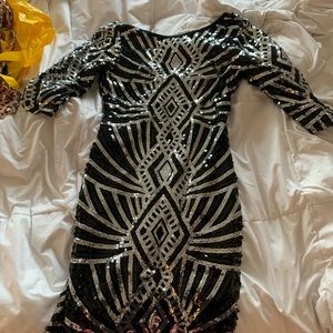sparkly mini dress